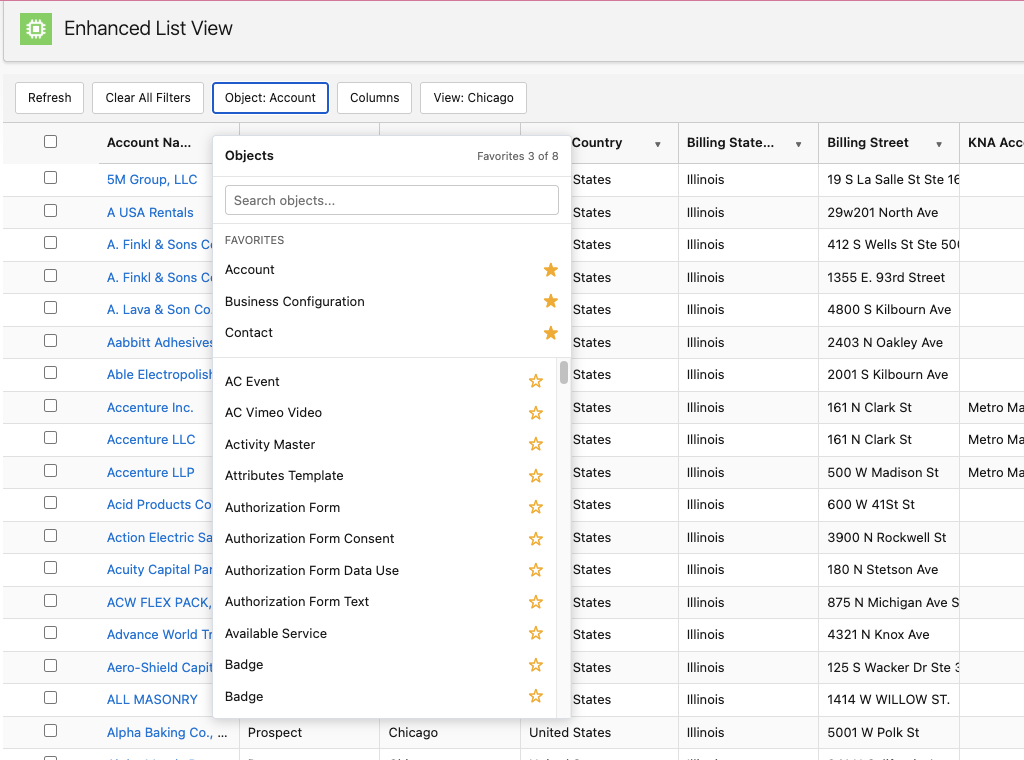Frohm Grid list editing view